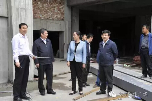 市長陳青，副市長王月成陪同省電力投資集團(tuán)公司總經(jīng)理李輝一行深入階州廣場視察