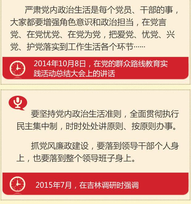 黨的十八大以來習總書記“話”黨內(nèi)政治生活