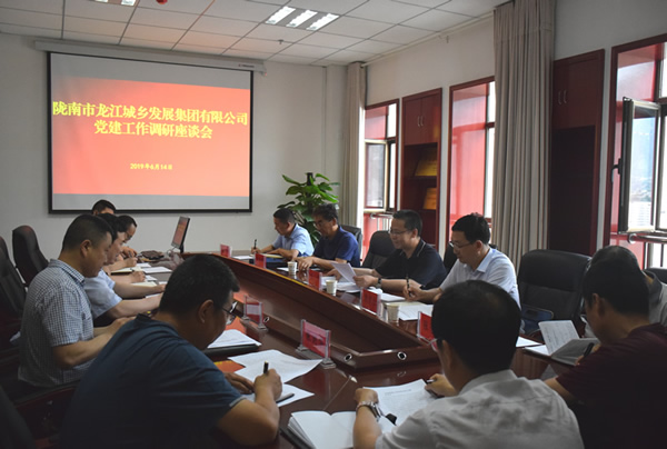 隴南市委常委、組織部部長楊郃調(diào)研指導(dǎo)市龍江城鄉(xiāng)發(fā)展集團(tuán)公司黨建工作