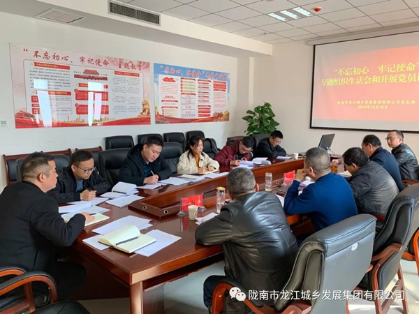 市龍江集團(tuán)黨支部召開(kāi)“不忘初心、牢記使命”專(zhuān)題組織生活會(huì)和民主評(píng)議黨員會(huì)議